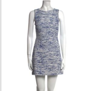 Alice Olivia Blue Tweed Mini Dress - Size 0